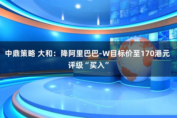 中鼎策略 大和：降阿里巴巴-W目标价至170港元 评级“买入”
