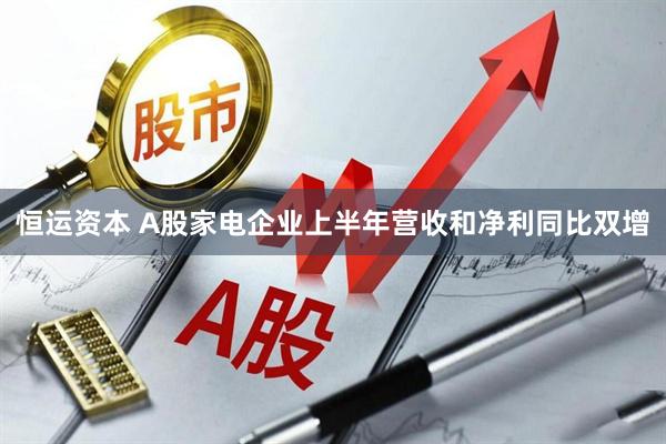 恒运资本 A股家电企业上半年营收和净利同比双增